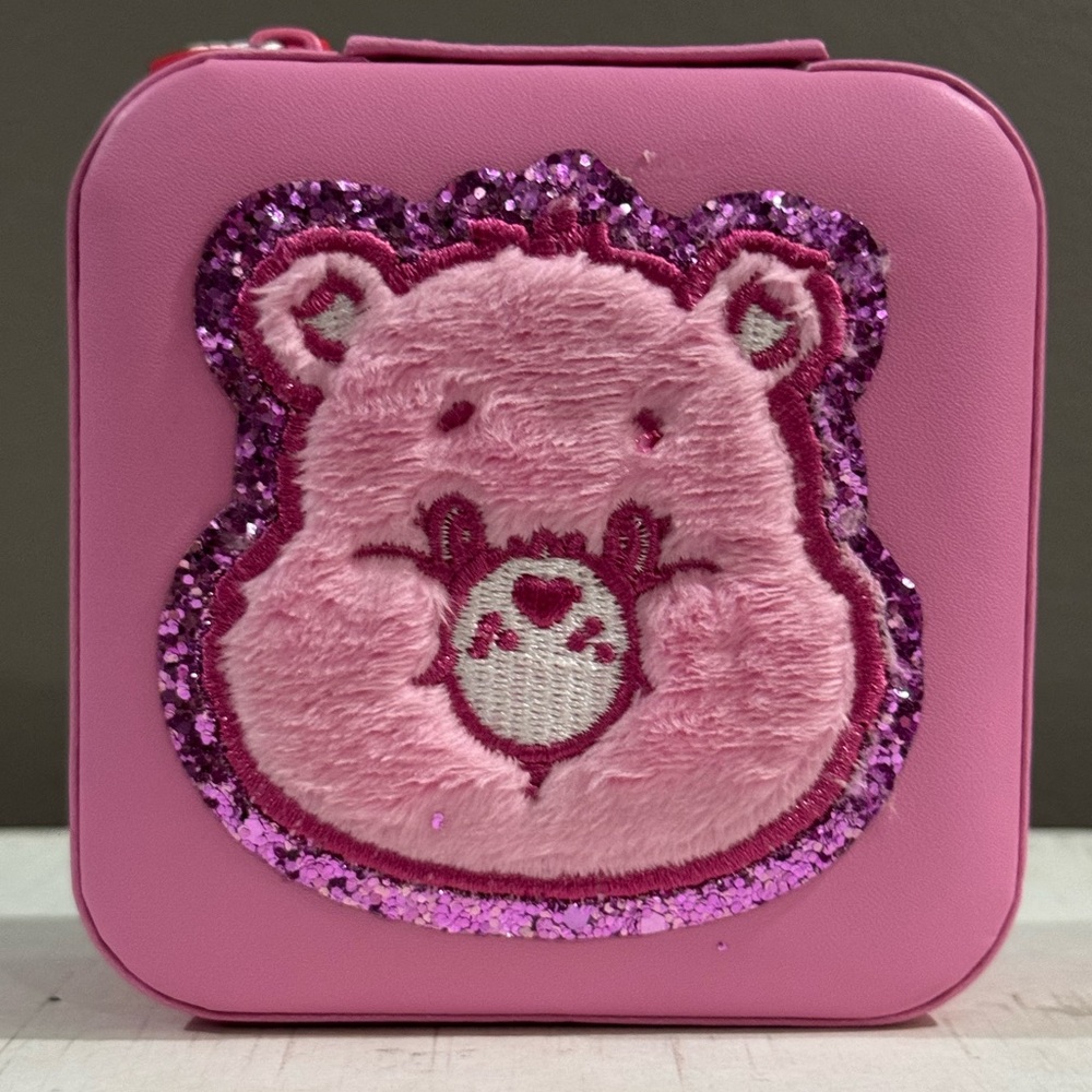 Care Bears “Cheer Bear” travel jewelry box! Fun sequins design with extras!